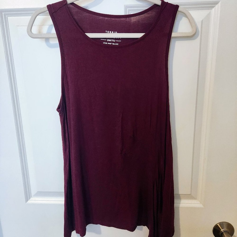 Torrid Super Soft Purple Knit Tank